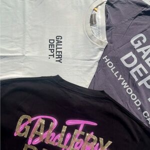 Gallery Dept Black and White Short Sleeve Tees